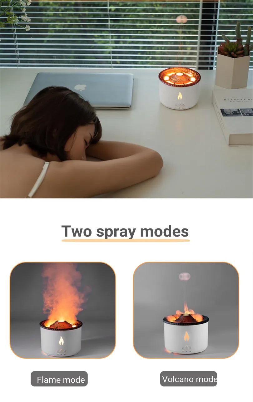 Home Desktop Flame Air Humidifier 360ML