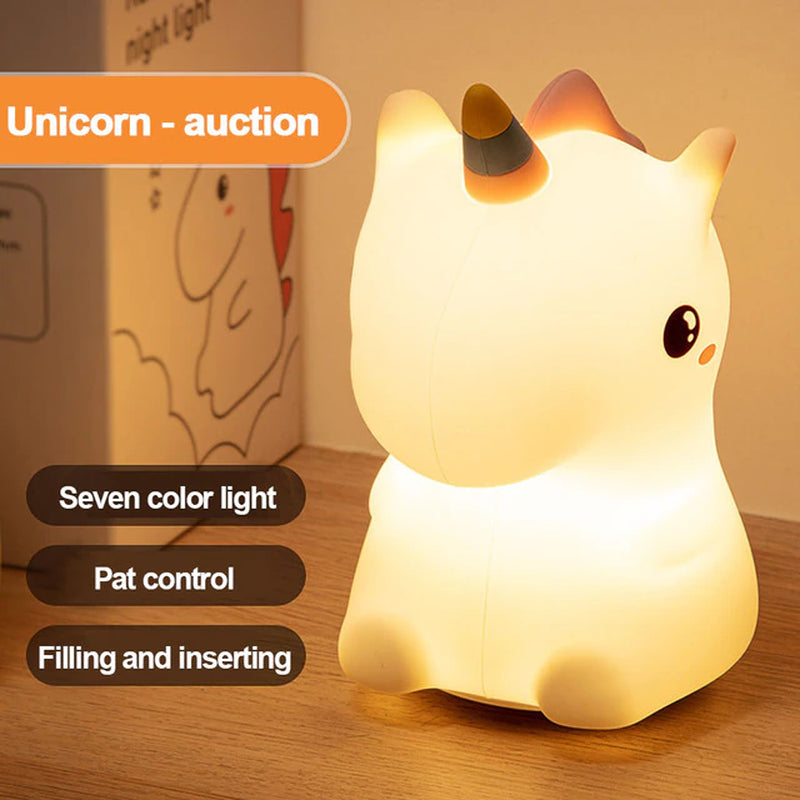 Unicorn Cute Silicone LED Night Light