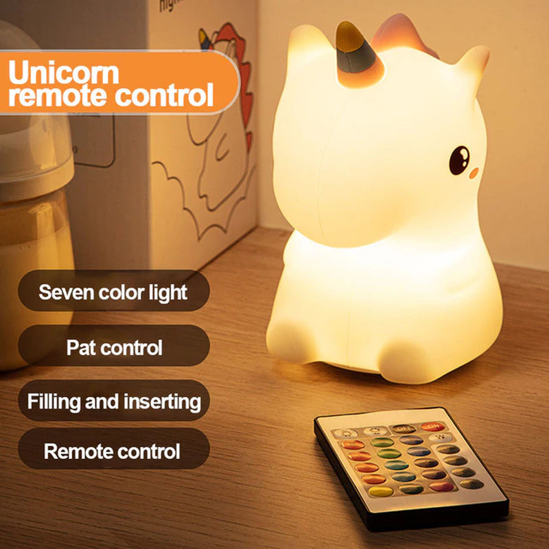 Unicorn Cute Silicone LED Night Light