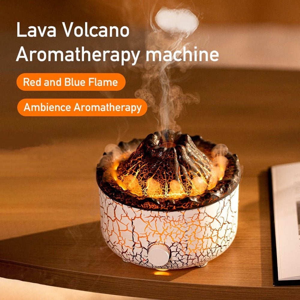 Diffuser Humidifier with 3D Flame and Volcano Effect